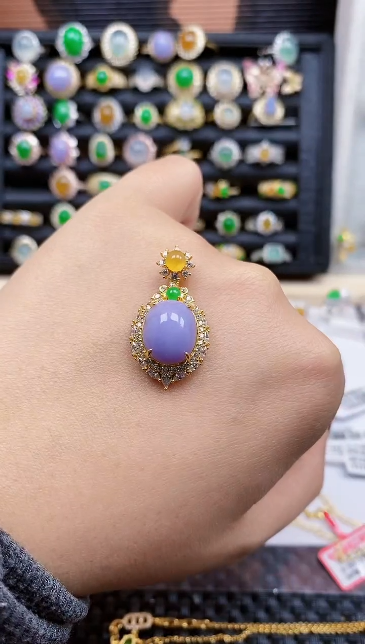 银S925镶嵌戒指翡翠我***理85