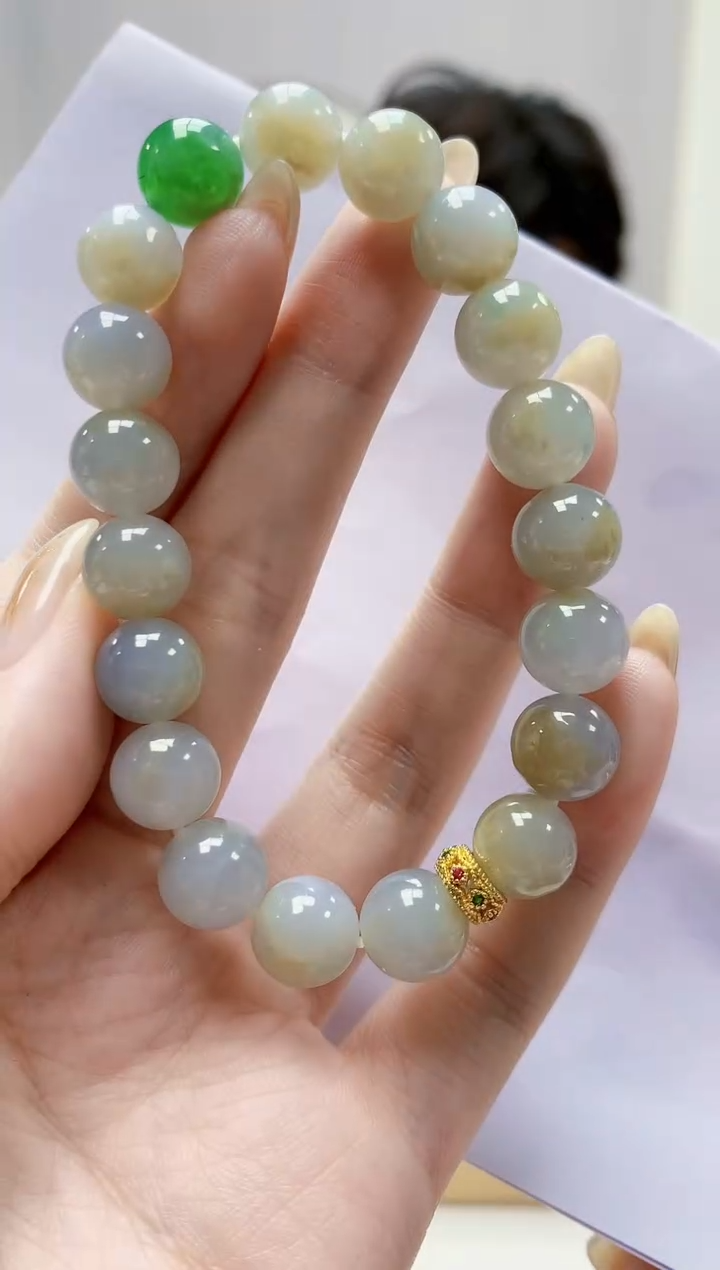 未镶嵌定制翡翠5145jw-毛货手串142