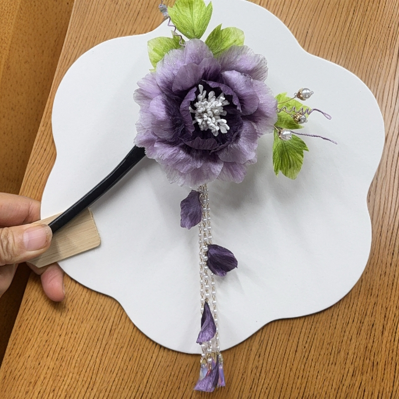 慕绒家非遗绒花古风发簪  手工制作 默认微瑕