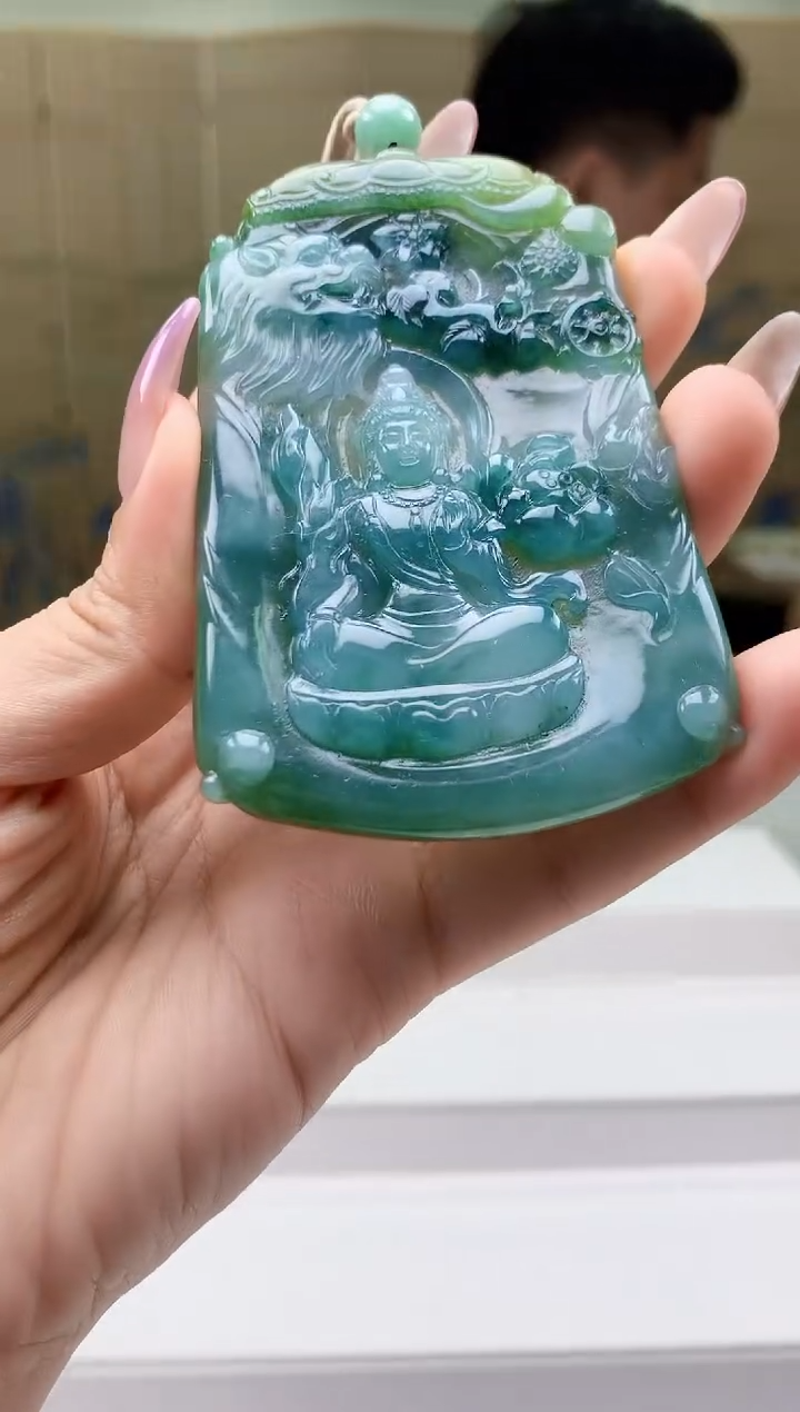 【闪购商品】定制翡翠未镶嵌4917ty-毛货挂件161