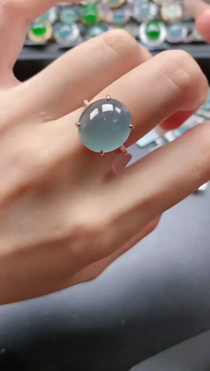 【闪购商品】翡翠戒指银S925镶嵌51151