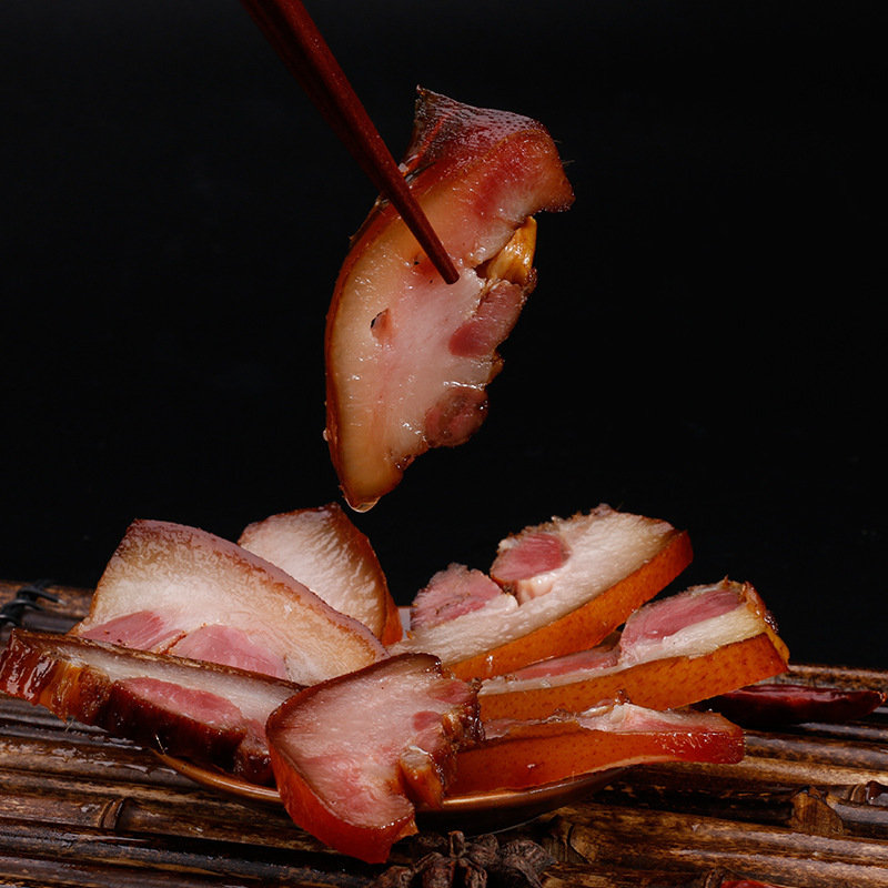 腊猪拱嘴（先选后拍）四川新鲜黑土猪肉制作现场称重