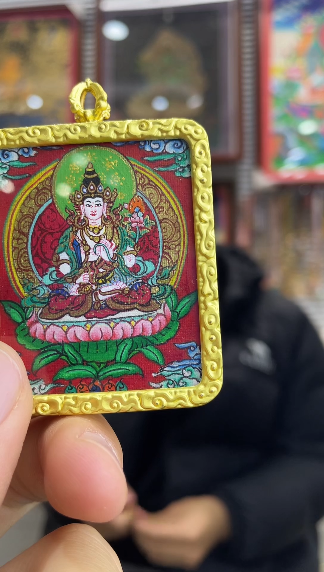 吊坠虚空 纯手绘唐卡（非质量问题 不退不换）