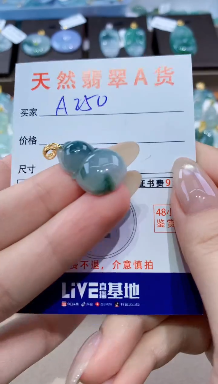 颈饰未镶嵌翡翠天然缅甸翡翠A货挂件 