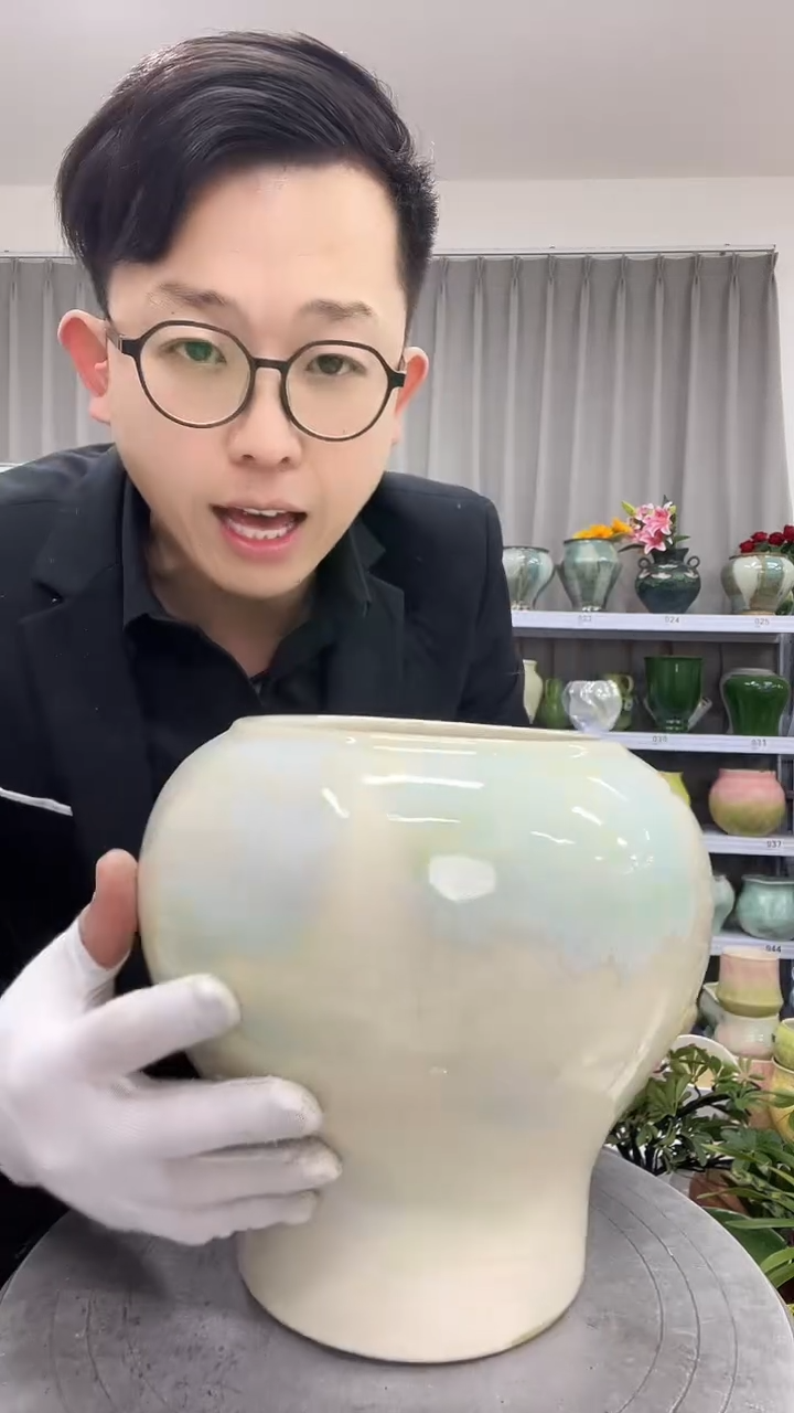 12.4陶瓷花盆直播链接高.  21    口14