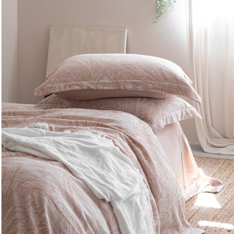 【极光羽-四件套】重磅加厚 高定线下款！四层云感绉纱棉麻超软床品