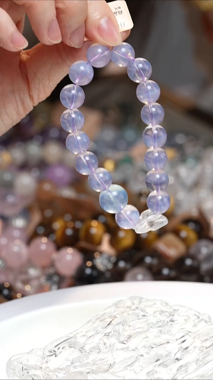 未镶嵌手串玛瑙/玉髓紫玉晶手串·DD0025NOV023L330