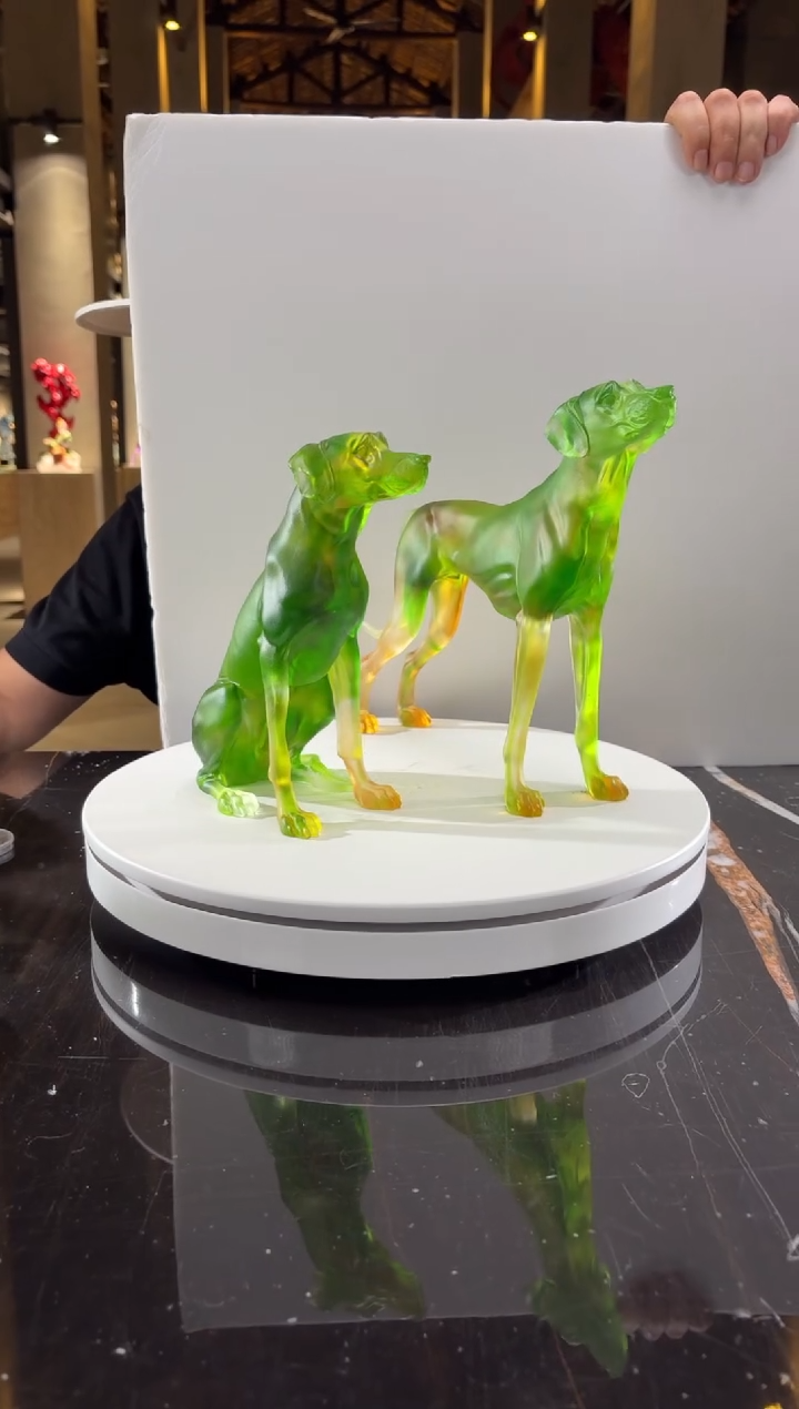 摆件CS0202048【守望】一组大丹犬艺术琉璃摆件