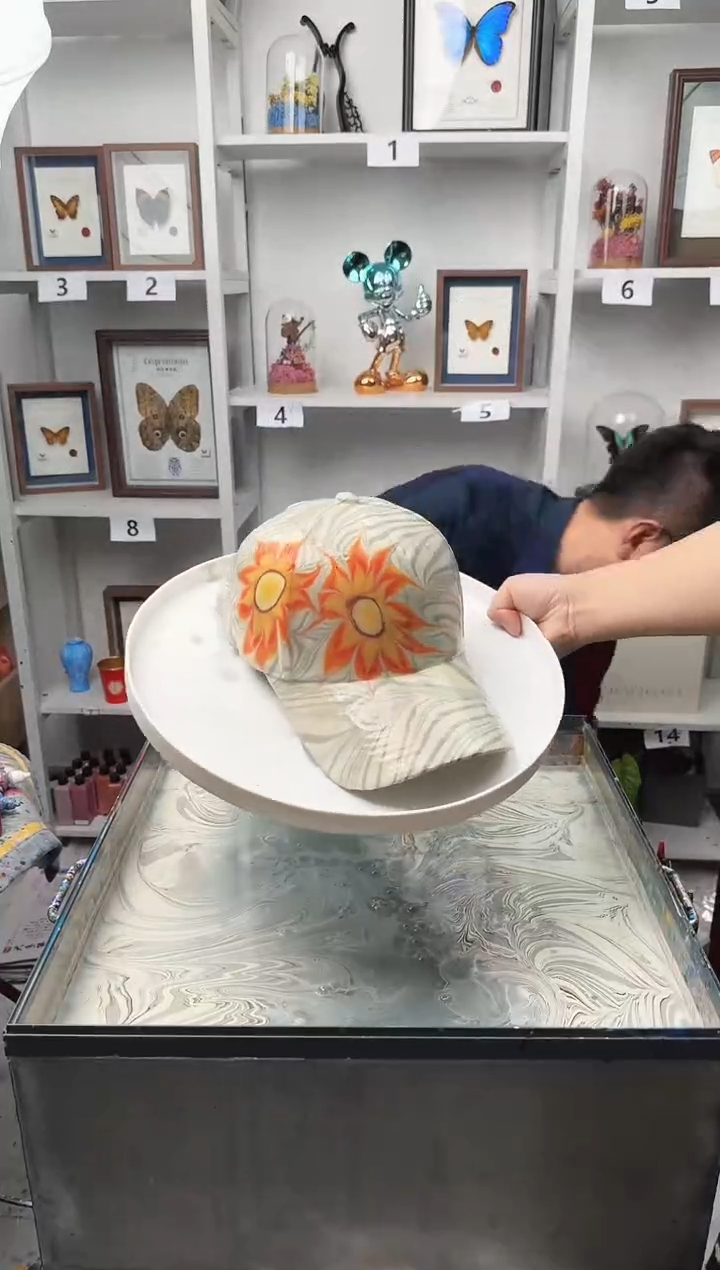 纯棉成人款向日葵水拓帽