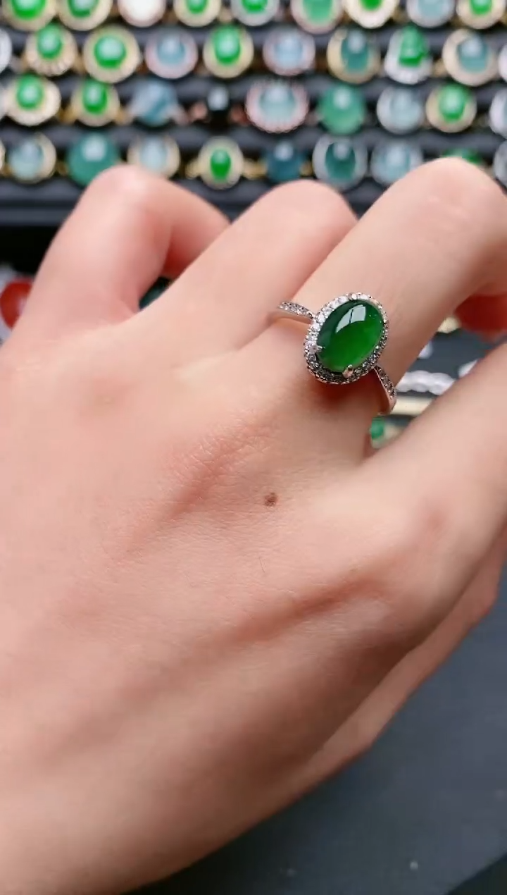 【闪购商品】翡翠戒指银S925镶嵌11111111