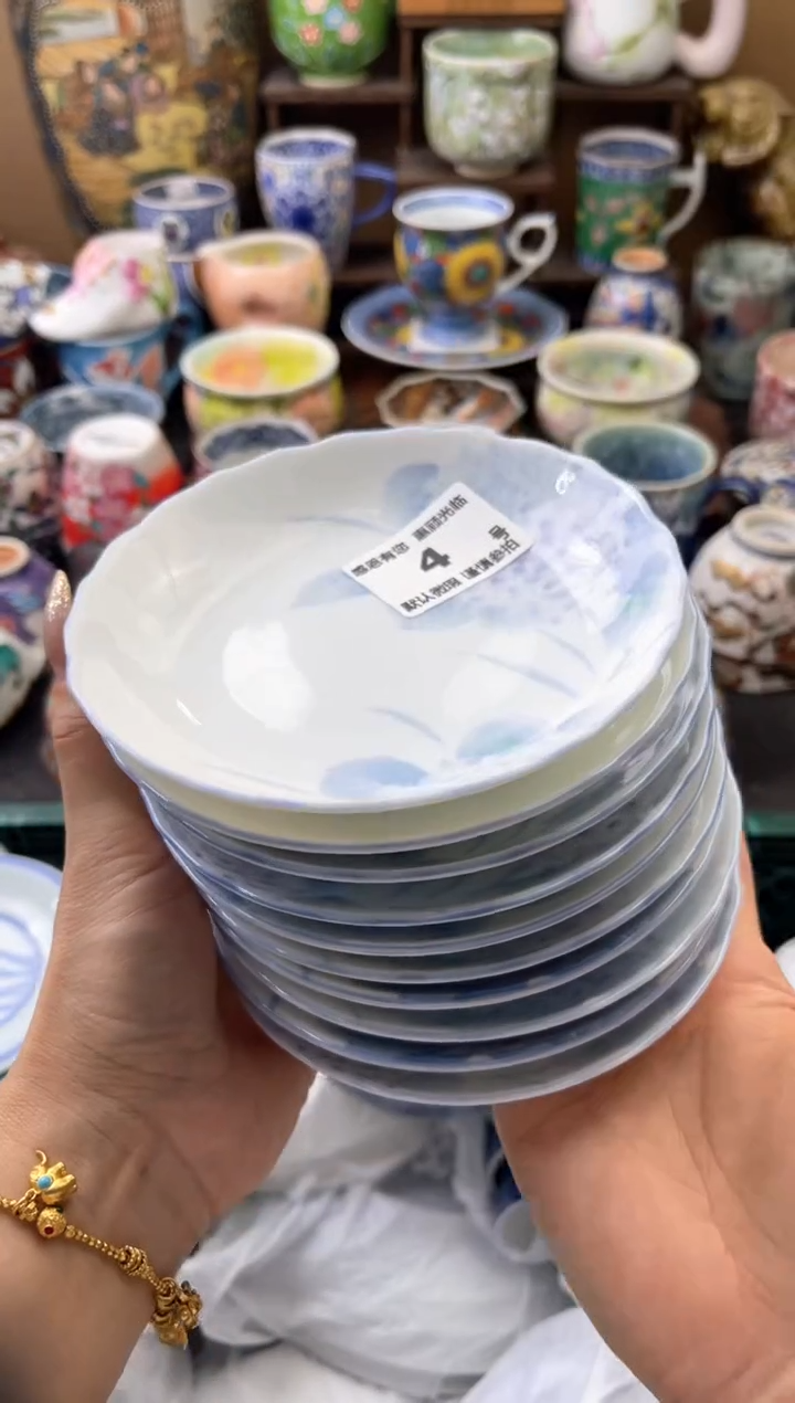 瓷片原***Y4号六六工艺品瓷器送2