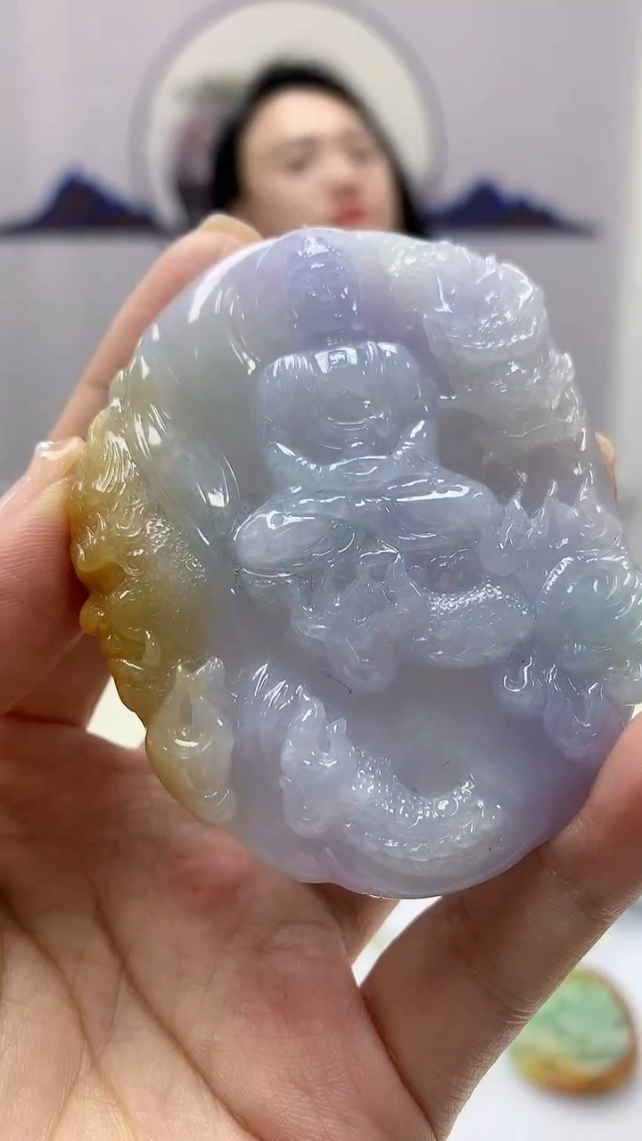 【闪购商品】定制翡翠未镶嵌3123ms-毛货挂件68