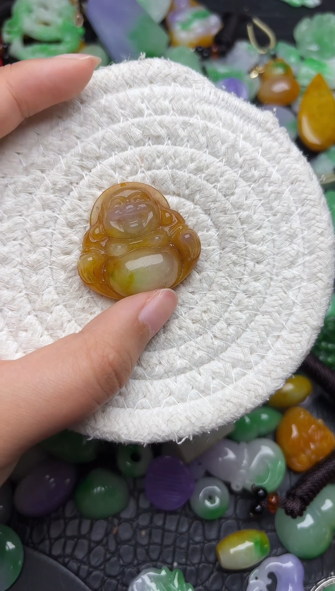 颈饰未镶嵌翡翠缅甸翡翠吊坠