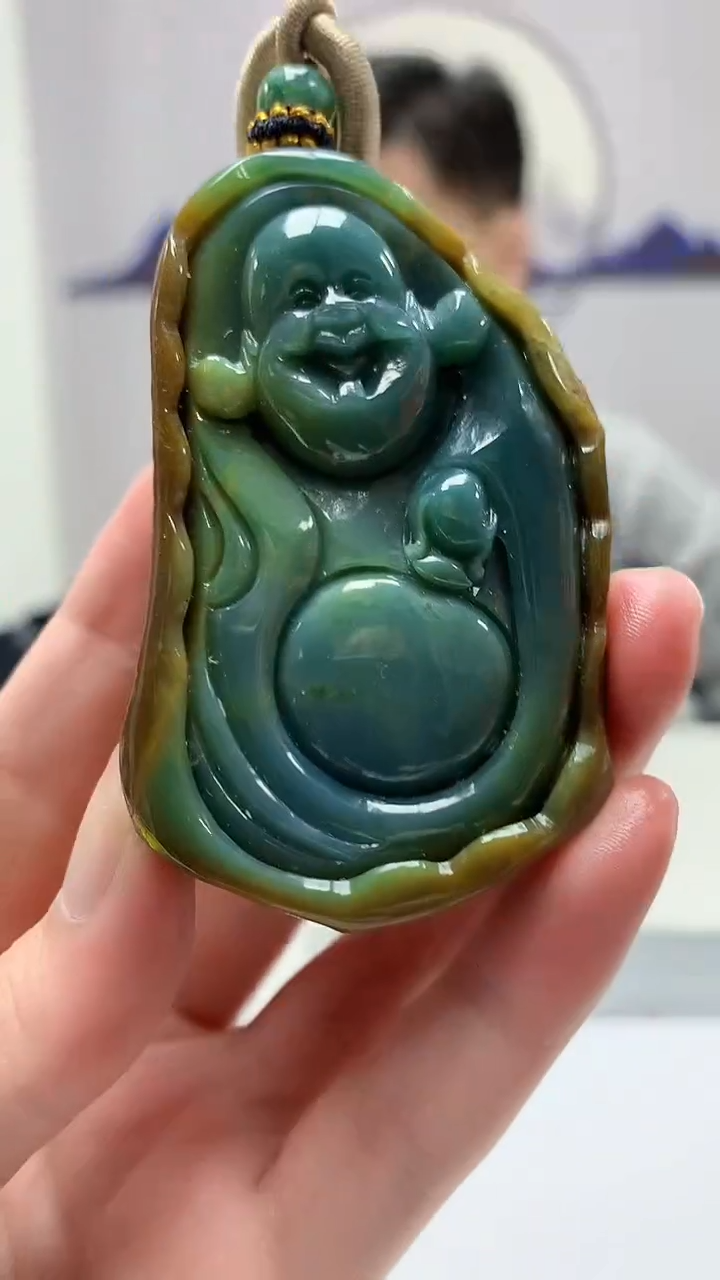 【闪购商品】定制翡翠未镶嵌4917zm-毛货挂件24佛公