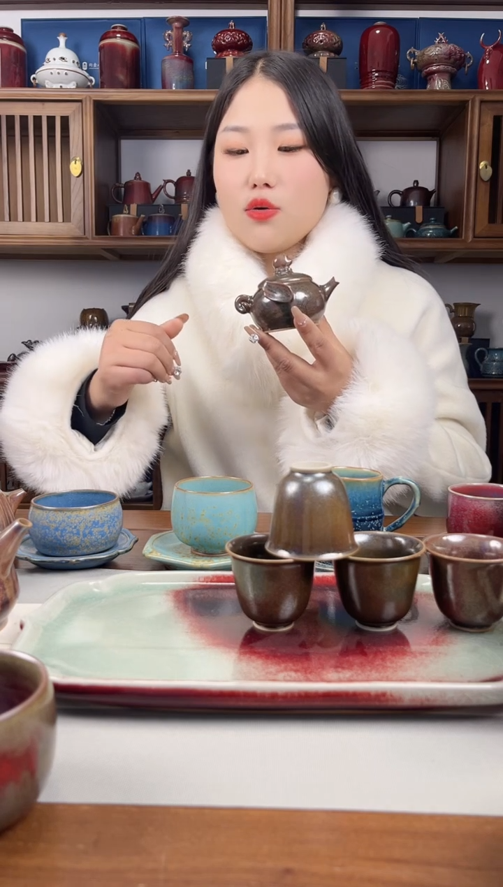 【闪购商品】瓷片钧尚源紫金一壶四杯