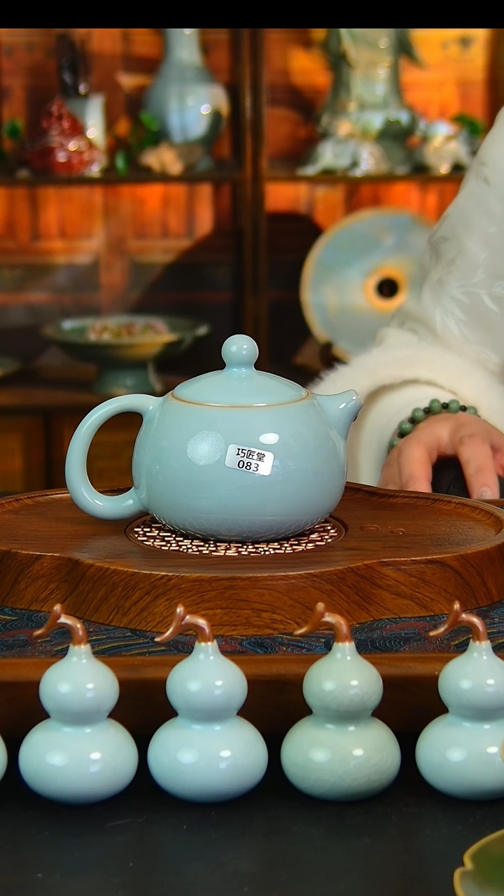 瓷片原矿汝瓷福利单杯083号，不退不换