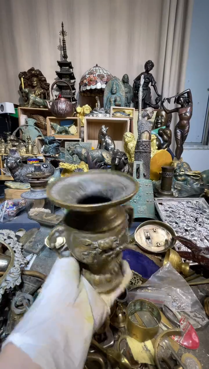 茶盏大阪回流铜器摆件17