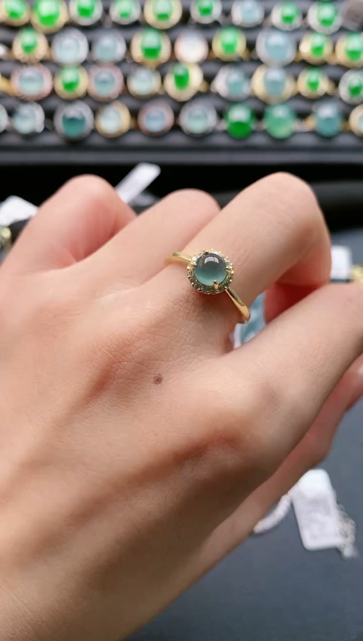【闪购商品】翡翠戒指银S925镶嵌111111