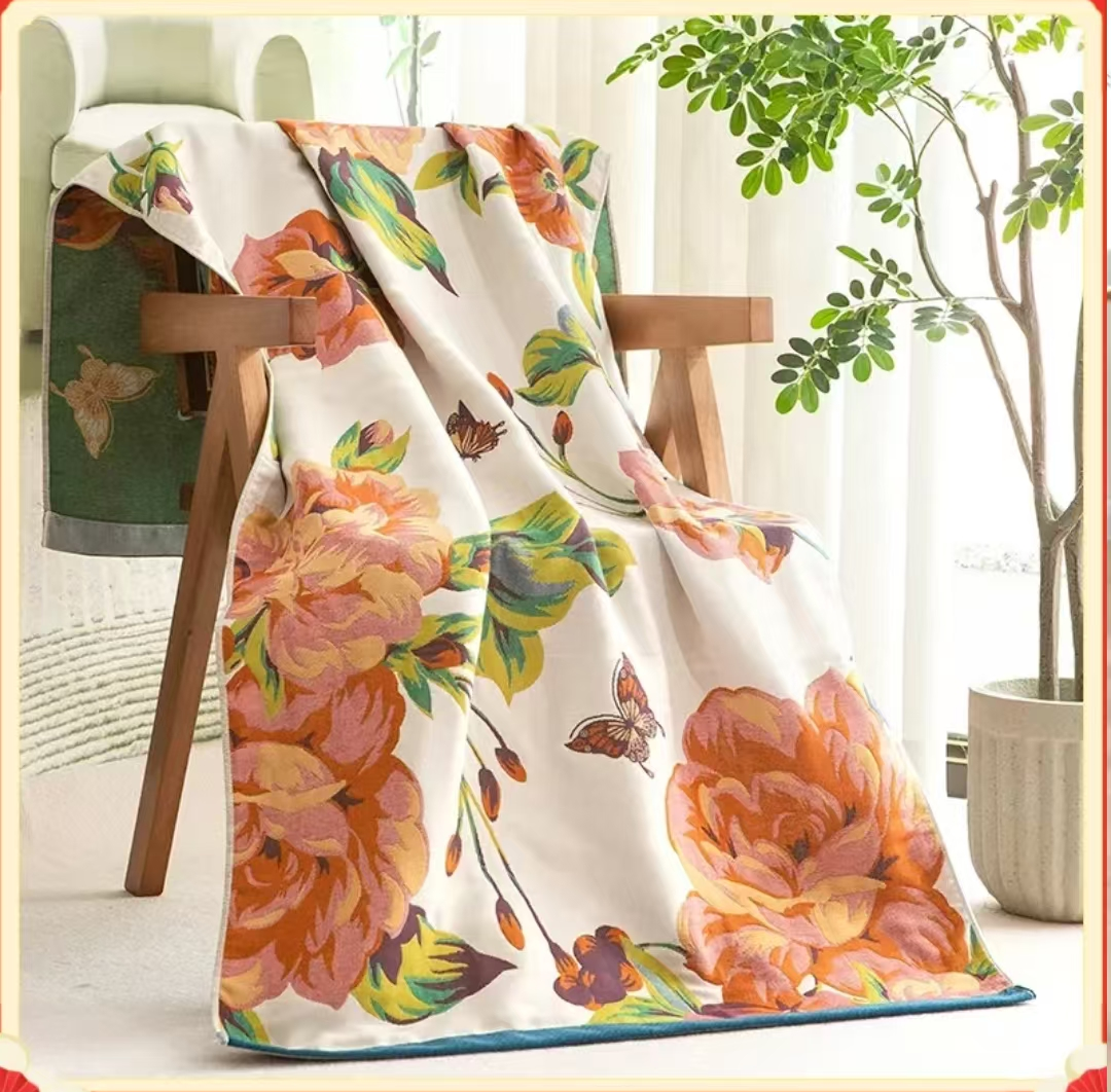 【花蝶】成人家用吸水加大纱布浴巾