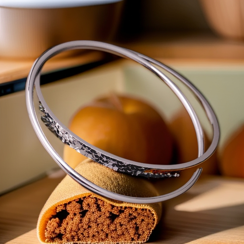 999.9双环碎冰冰闭口镯