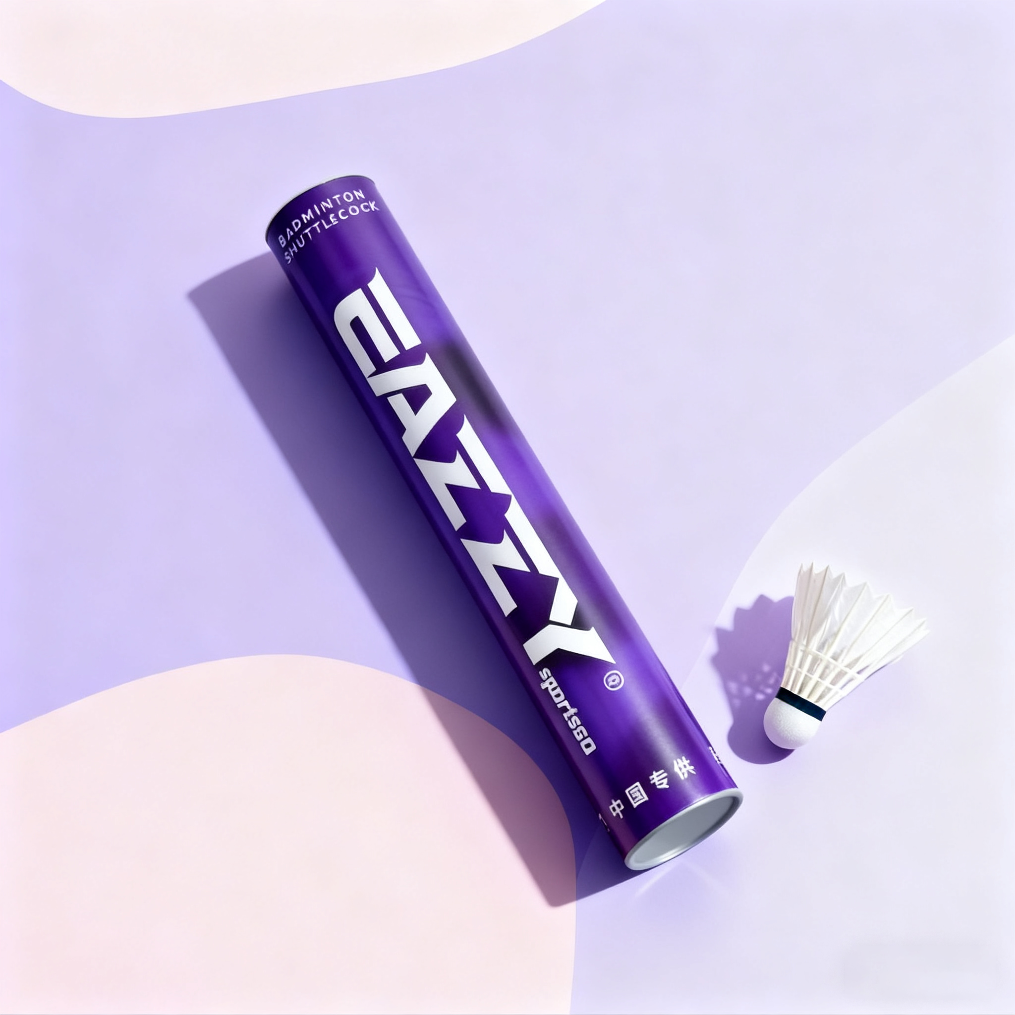 紫EAZZY羽毛球 一级粗杆拉直（12只装）