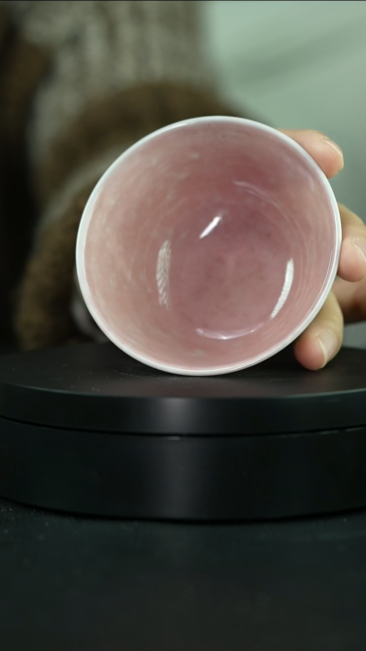 杯庐陵昱西四字篆款瓜皮绿小立阳杯（8号）