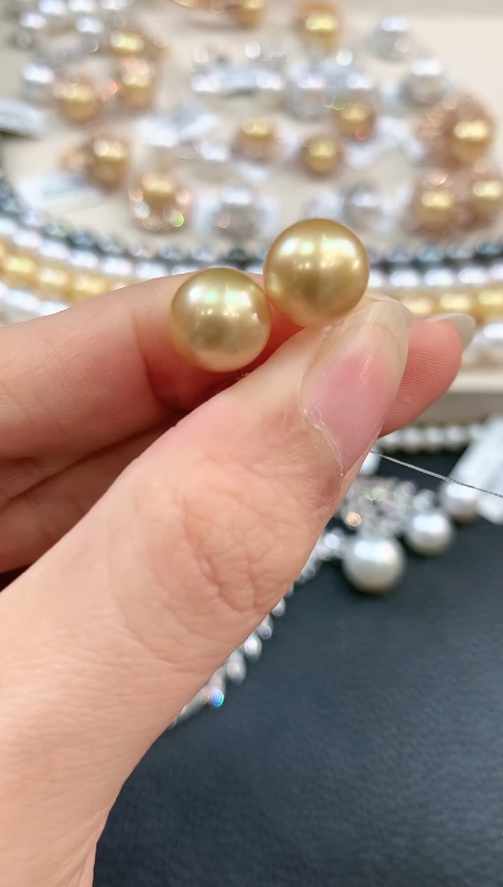 【闪购商品】海水珍珠耳饰18K金镶嵌m10