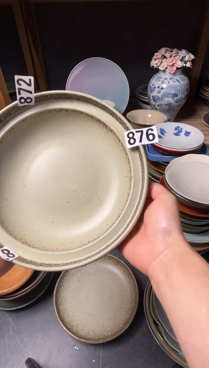 瓷片小*明876绿影窑变盖碗