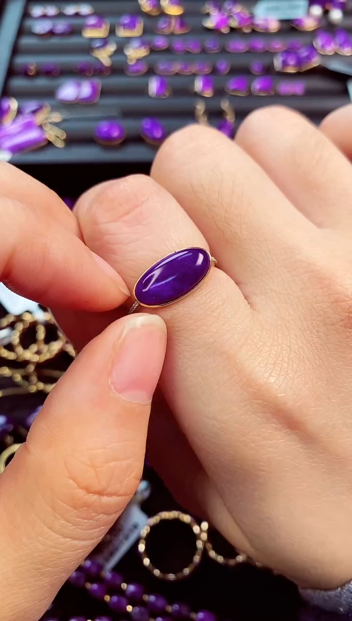 苏纪石（舒俱来）18K金镶嵌耳饰1