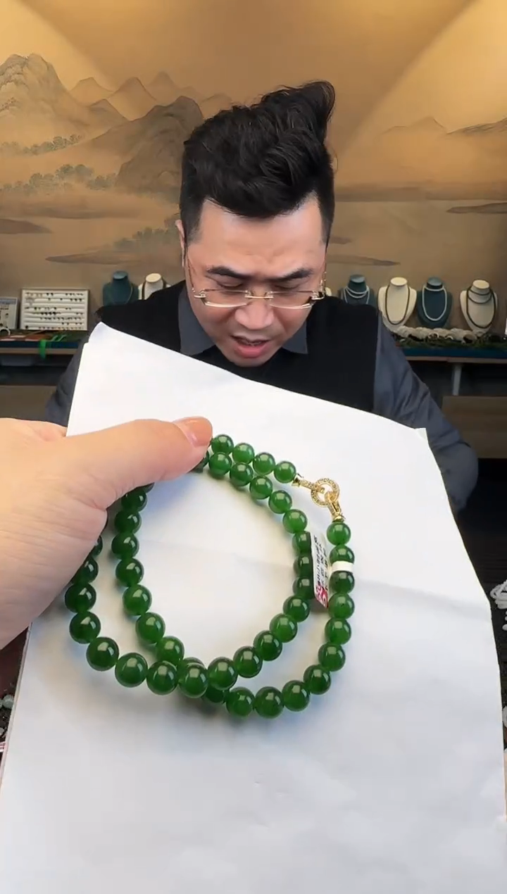 颈饰未镶嵌和田玉卡 8妈妈链