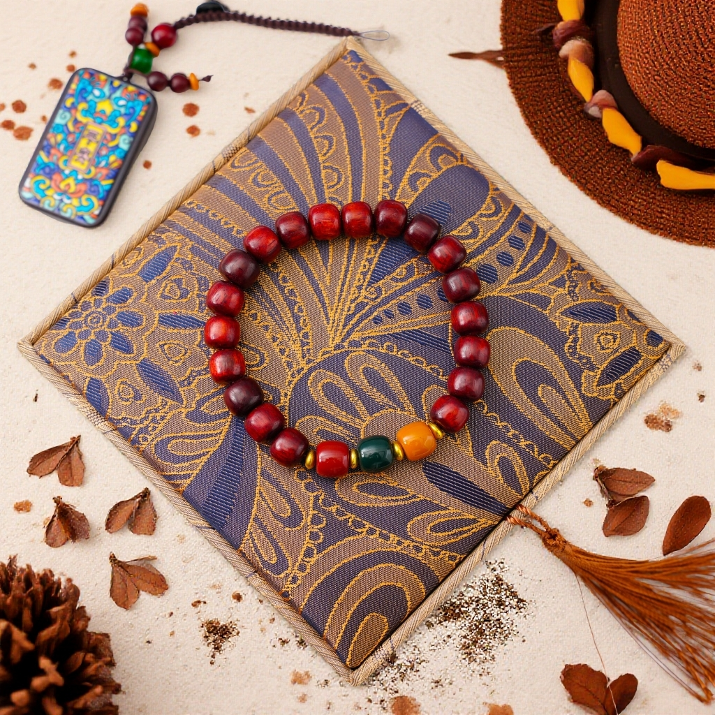 MX068精美血檀单圈手串适合盘玩