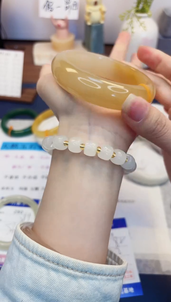 【闪购商品】石英质玉手镯未镶嵌281-财气镯-圈口62