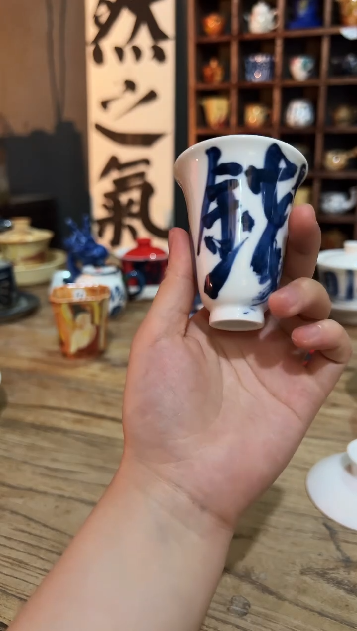 观云听雨原创手绘茶具