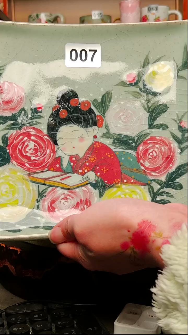 摆件陶泸****店景德镇手绘创意陶瓷有瑕