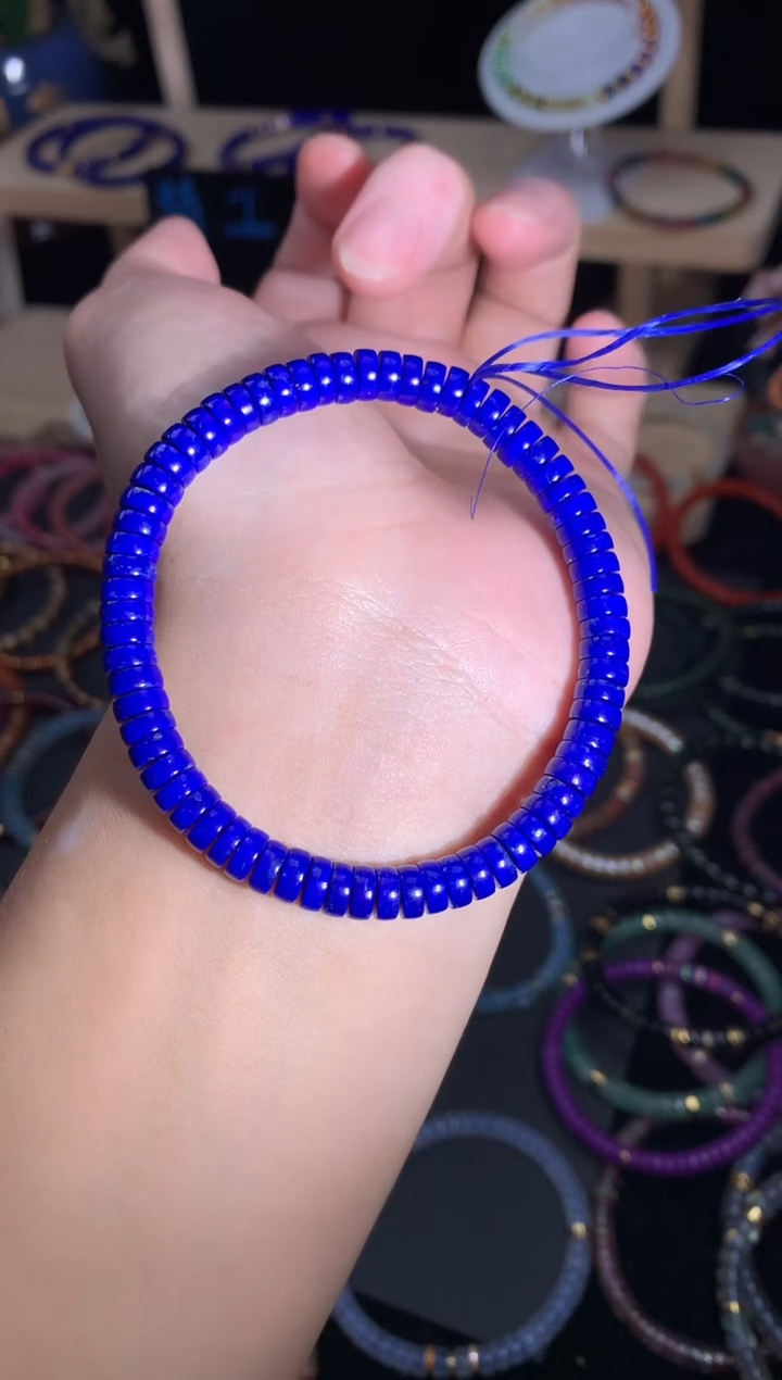 未镶嵌青金石手串青金石薄切手串6mm