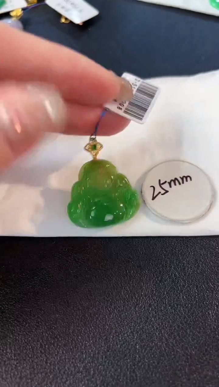 【闪购商品】翡翠颈饰18K金镶嵌缅料A货/支持复检/一件