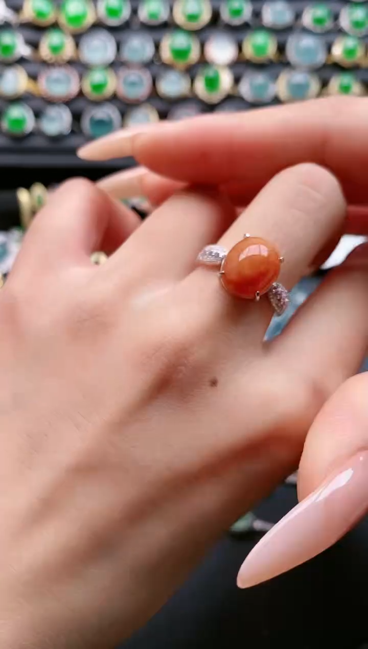 【闪购商品】翡翠戒指银S925镶嵌111111