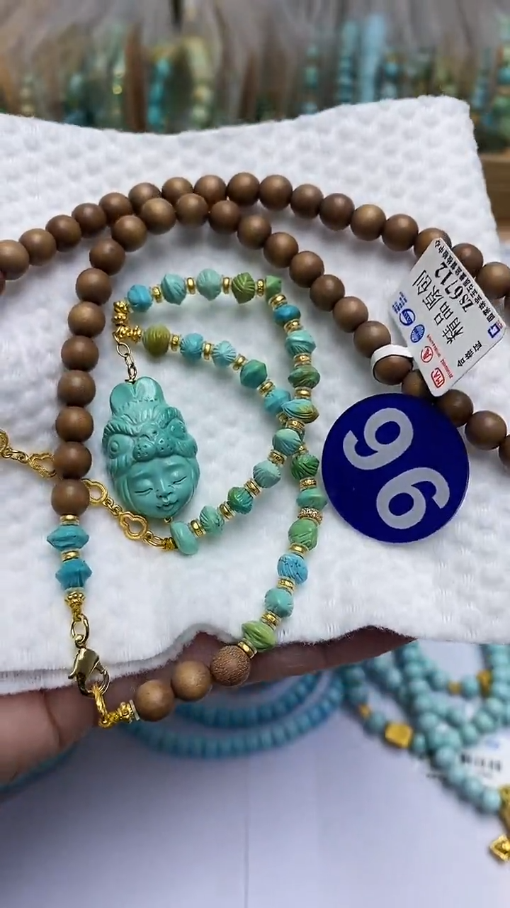 【闪购商品】绿松石项链银S925镶嵌96