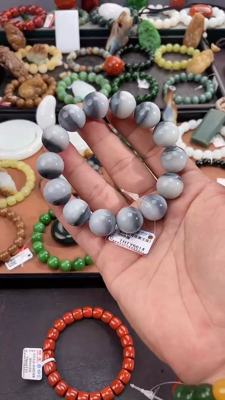 未镶嵌手串和田玉多样性发一件THTY6614