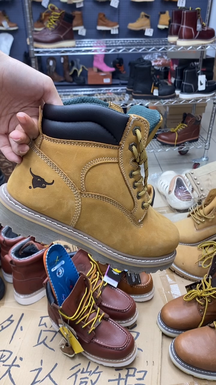 牛皮46码，牛头1 皮鞋码，牛皮工装靴 默认瑕疵 个别鞋面有胶印