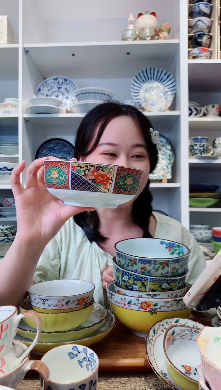 陶瓷金彩古伊万里八角钵