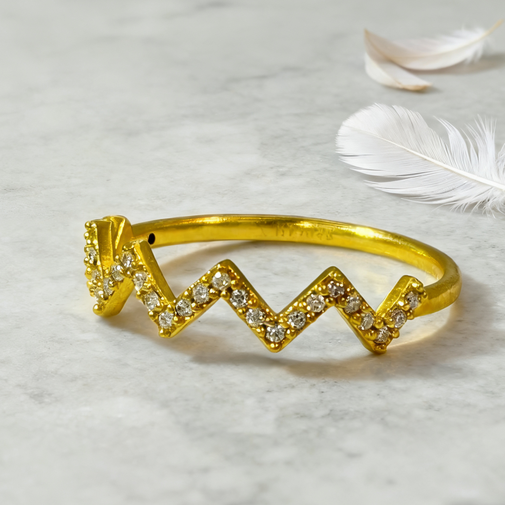 【婷婷专享】足金999 大波浪戒指 6D工艺  双旦年终大促