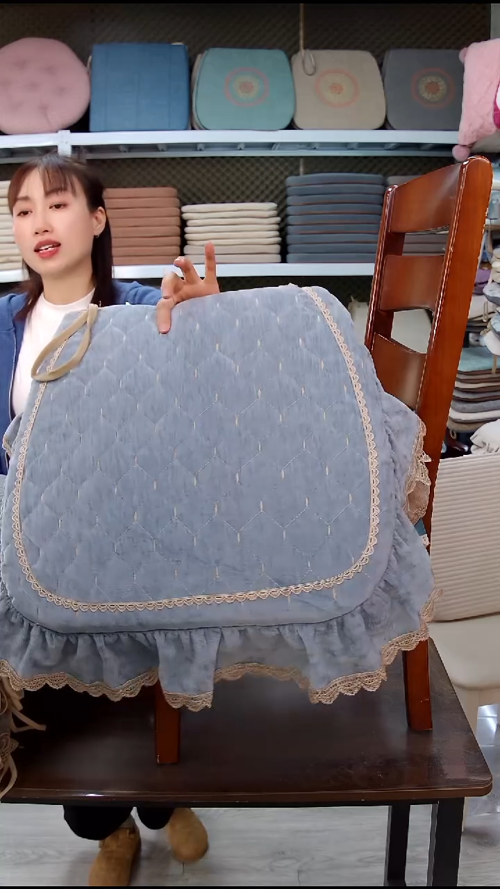 布布雪尼尔水绒小边：蓝灰色4个