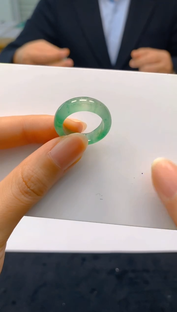 【闪购商品】石英质玉戒指未镶嵌冰美人非洲翠16