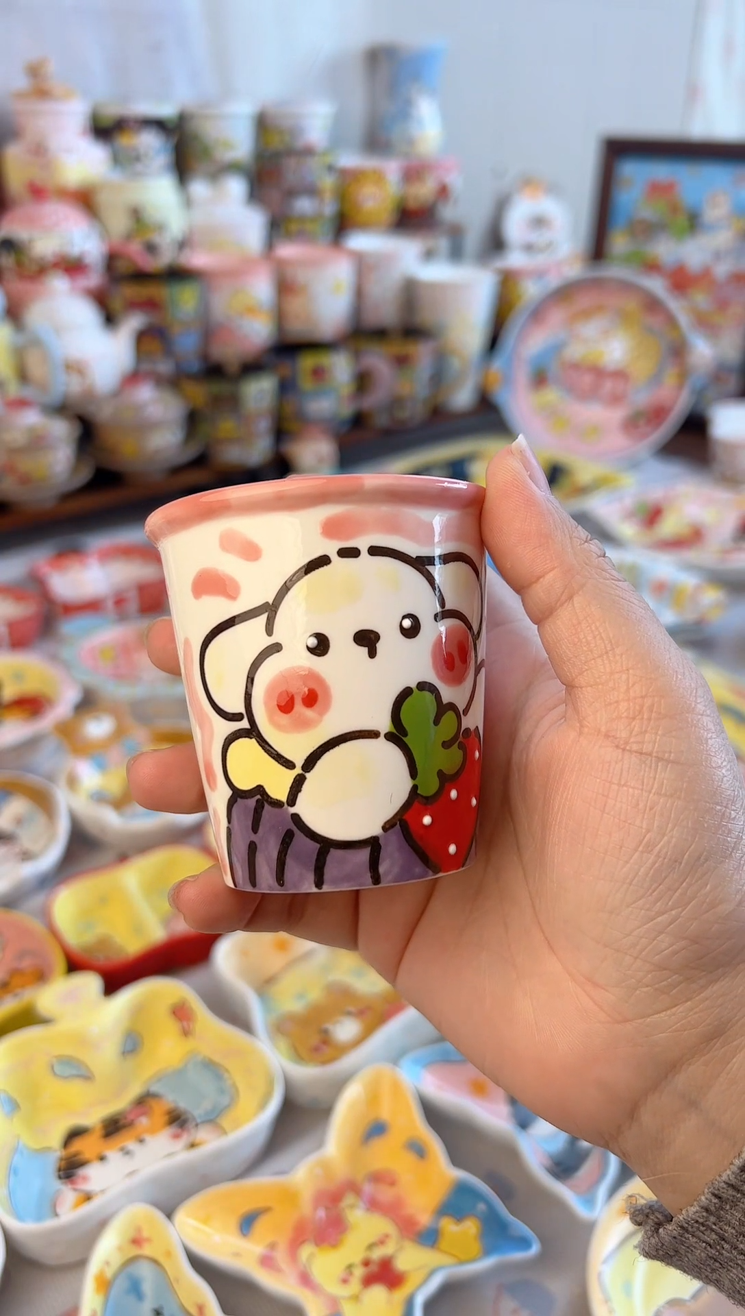 摆件陶可****啦景德镇陶瓷手绘微瑕