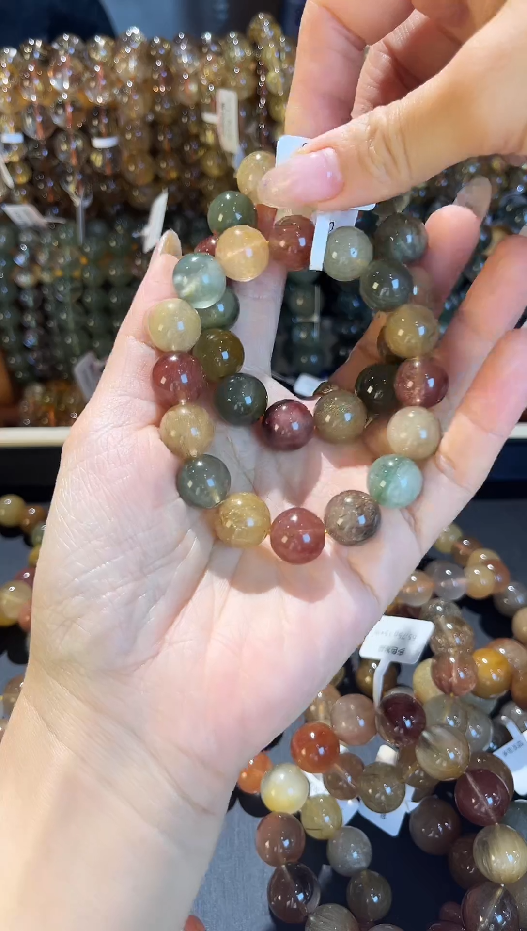 水晶手链未镶嵌12mm福禄寿多样性发其一天然水晶微瑕