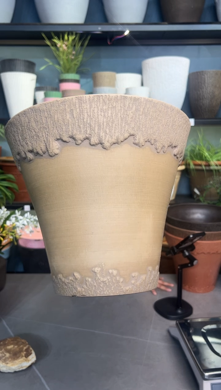 30.5*25.4/11G30/古铜色浮雕纹理强体花盆