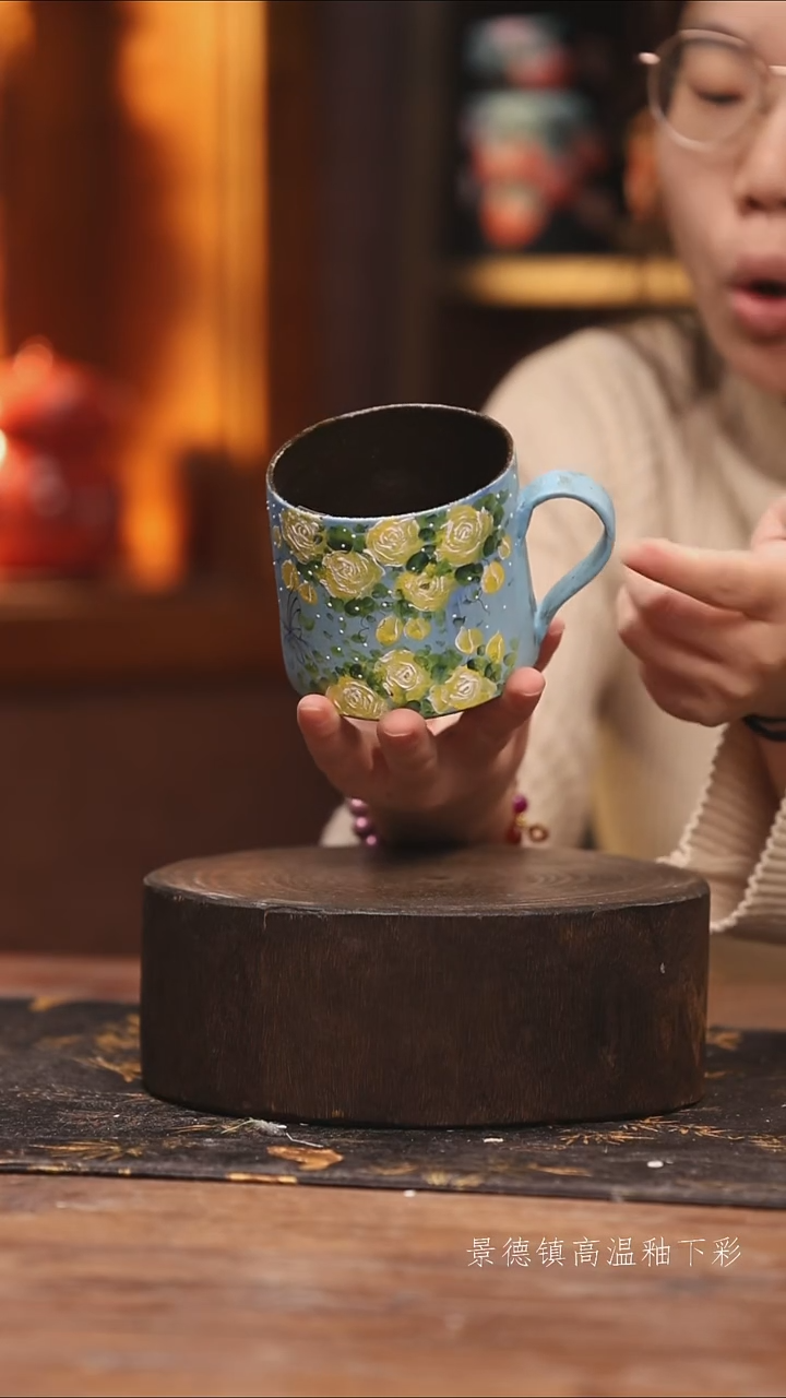 陶瓷景德镇高温釉下手绘陶瓷@L274@