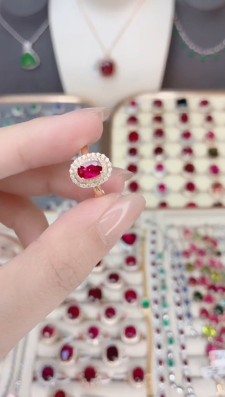 18K金镶嵌戒指碧玺⊙****冬-