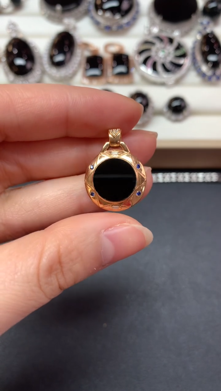 【闪购商品】翡翠吊坠(不含链)18K金镶嵌Z852|3500